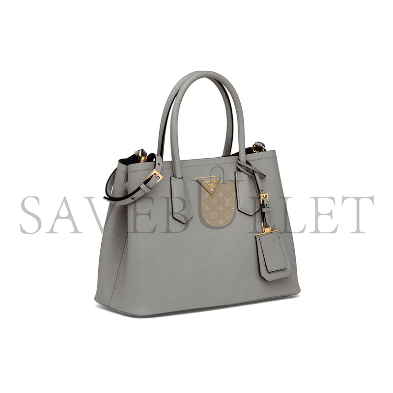 PRADA MEDIUM DOUBLE SAFFIANO LEATHER BAG 1BG775 (33*25*14.5cm)